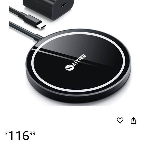 Magnetic Wireless Charger for Magsafe Charger, 15W Fast Charging Station with US - Picture 1 of 1